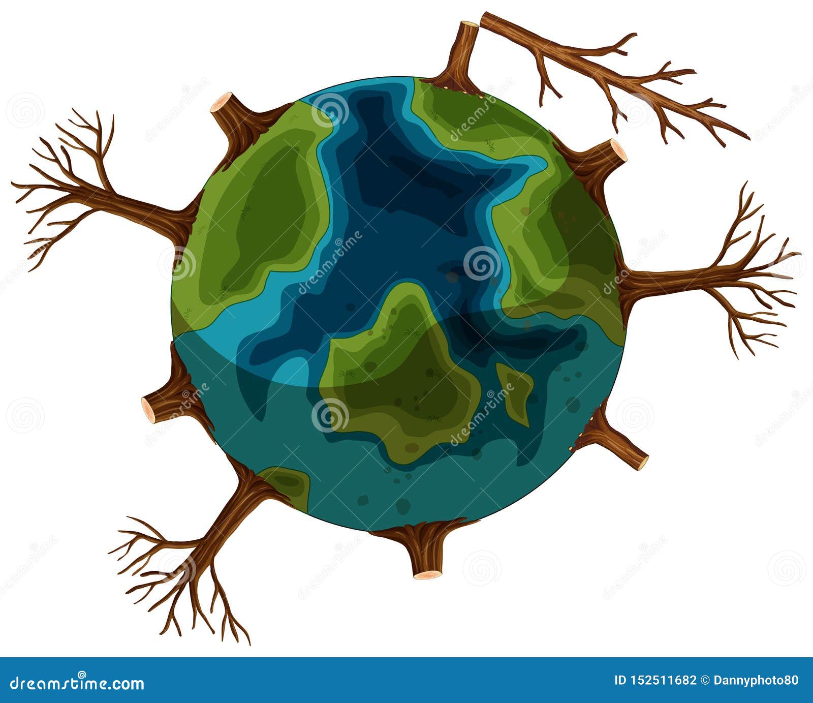 Deforestation Cartoon Vector | CartoonDealer.com #27300585