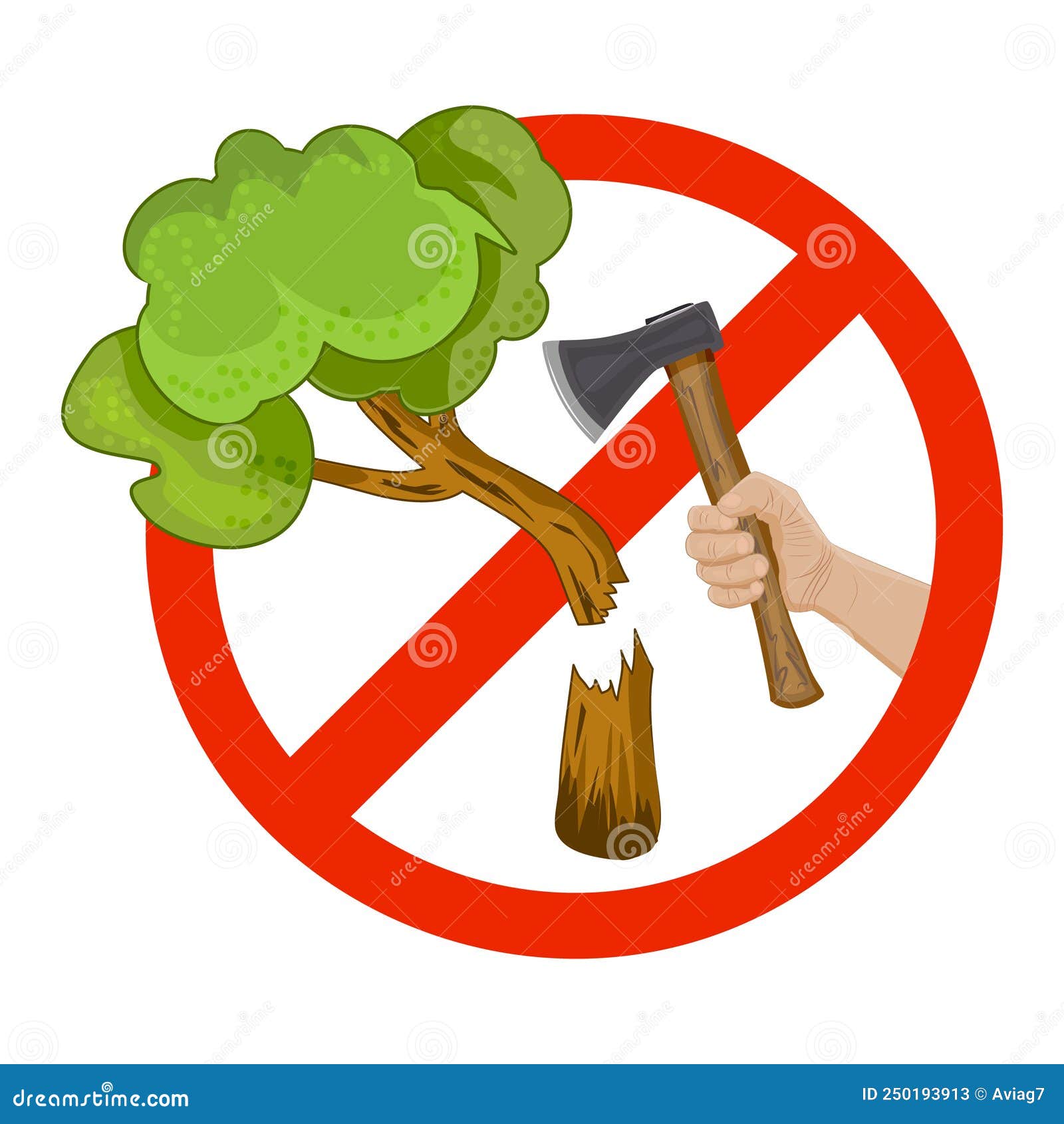 No Cutting Trees Clipart Color