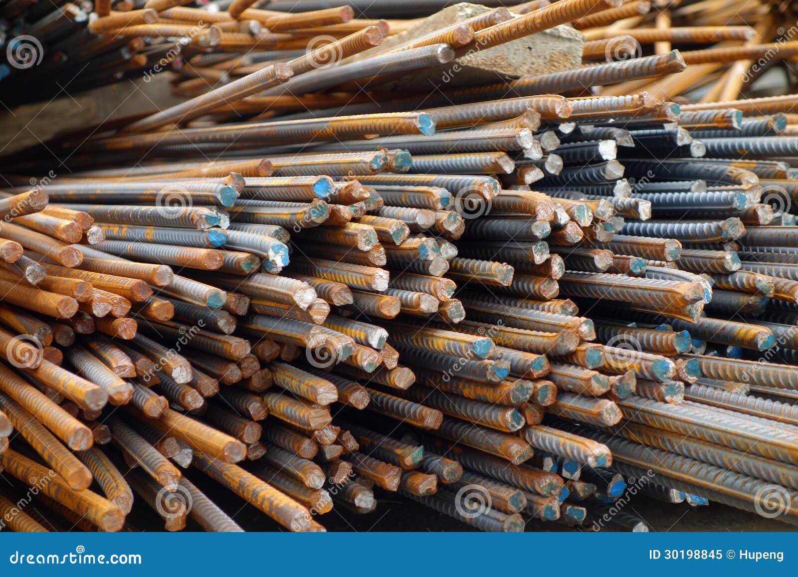 Deformed steel bars stock image. Image of parallel, corrosion 30198845