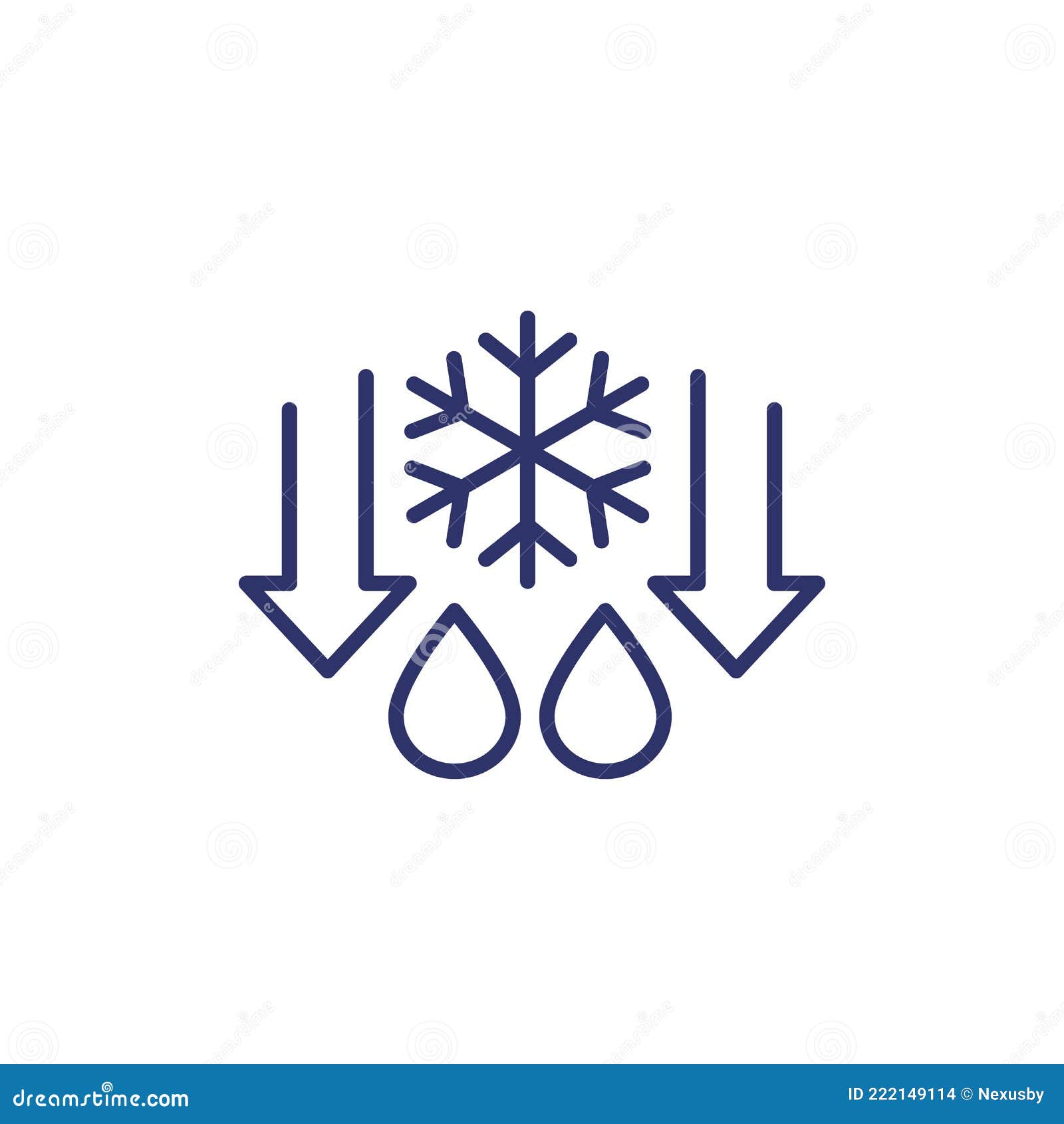 Defrost line icon on white stock vector. Illustration of vector 222149114