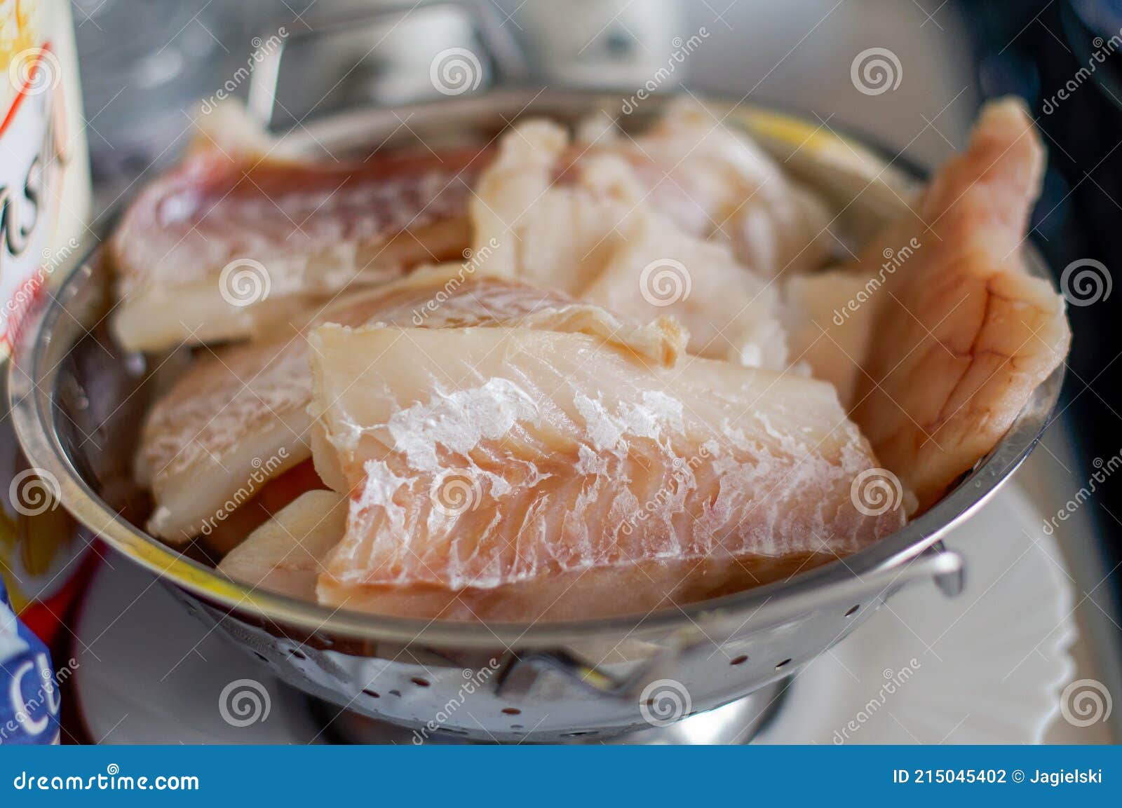 Defrosting of Fish Fillets, Atlantic Cod Stock Photo Image of meat