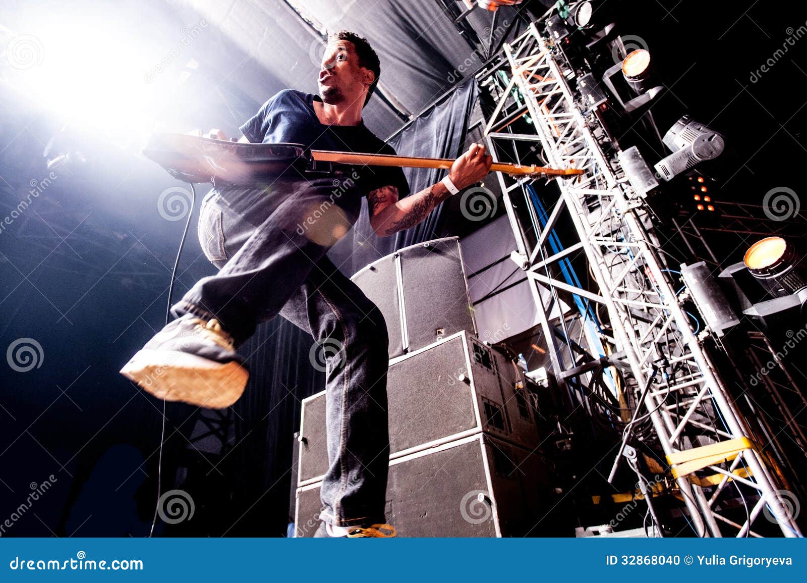 Deftones concert. American alternative band Deftones performing live at Arena club, Moscow, Russia.