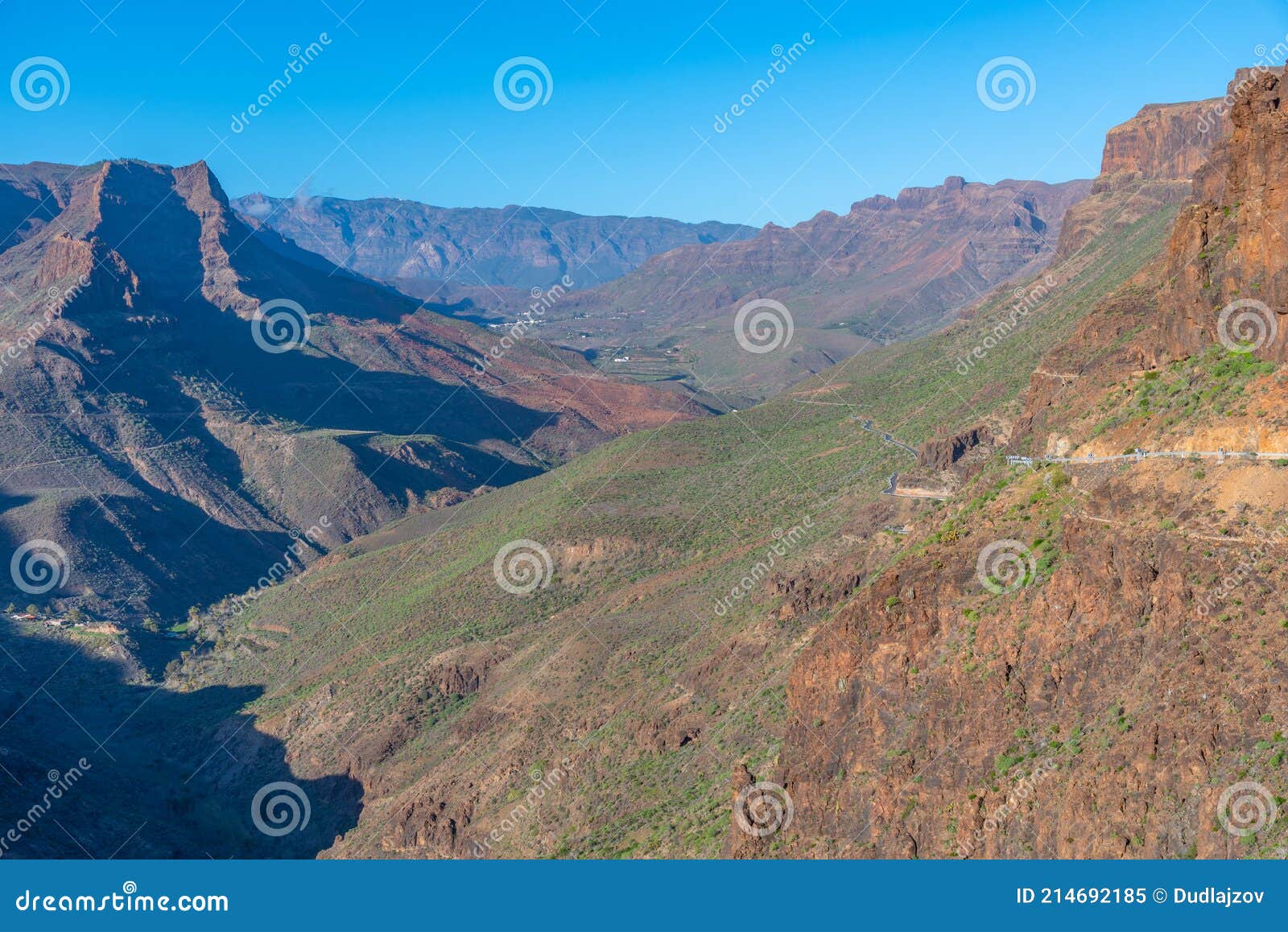 degollada de la yegua viewpoint at gran canaria, canary islands, spain