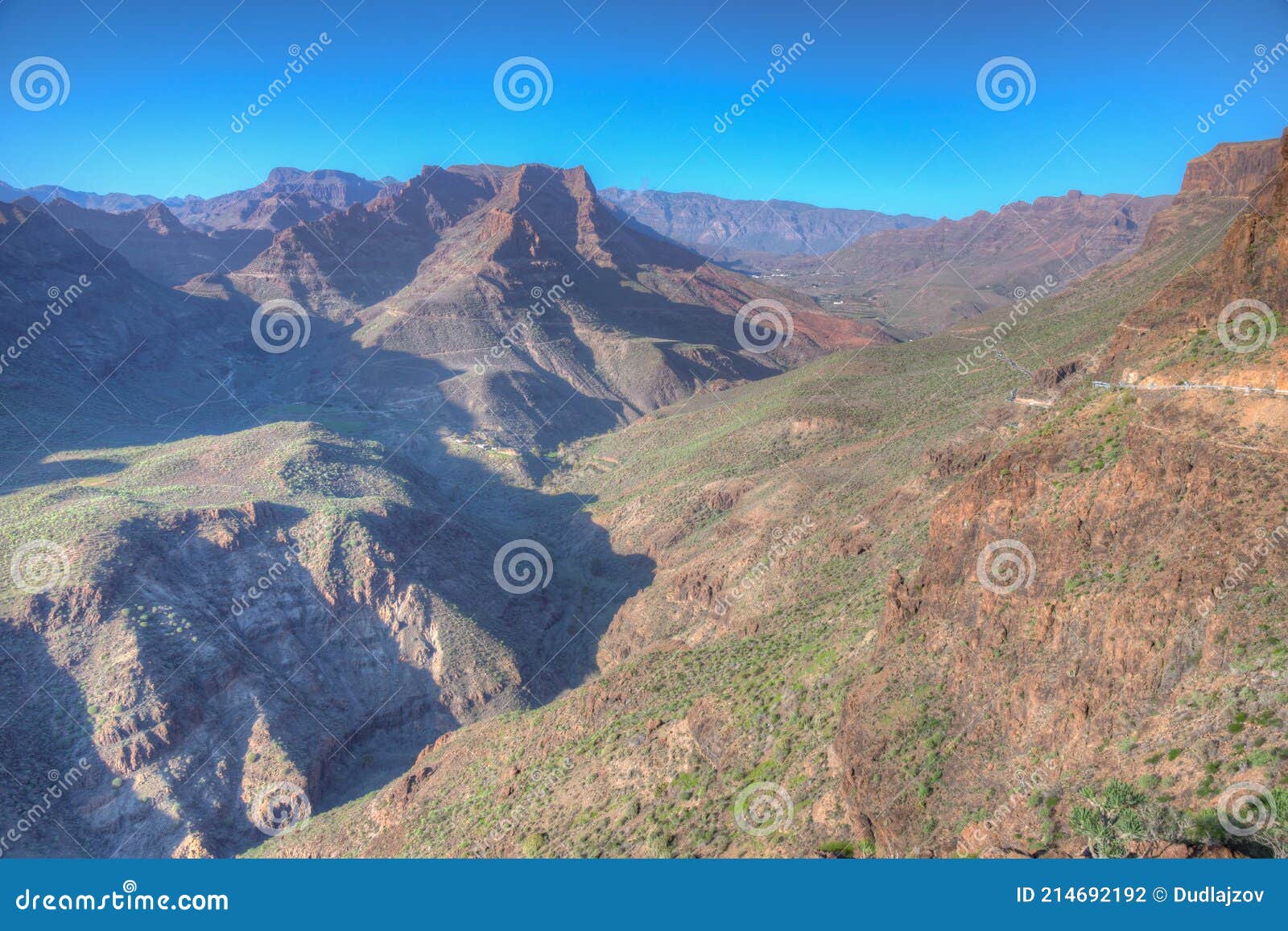 degollada de la yegua viewpoint at gran canaria, canary islands, spain