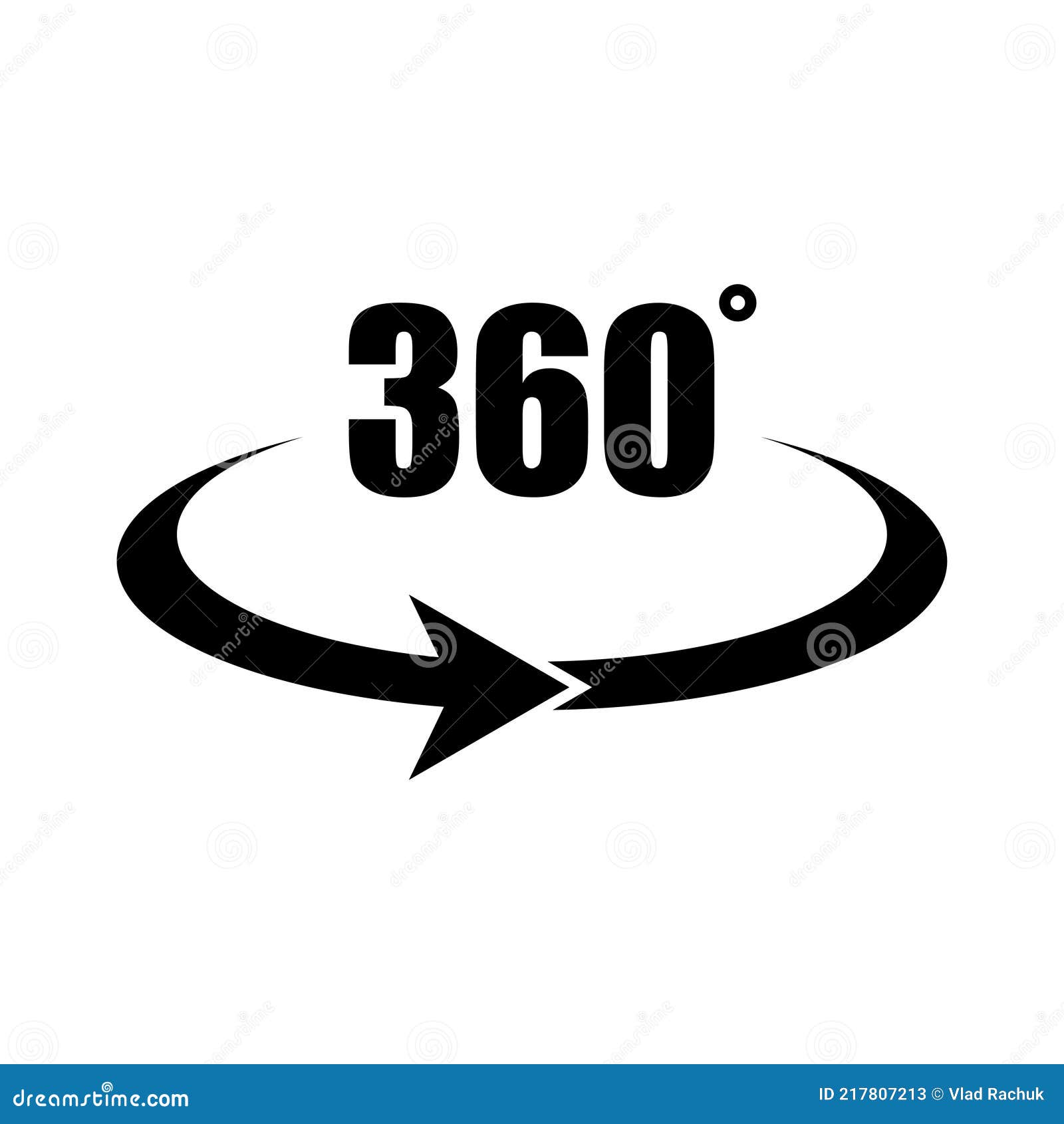 360 Degree Icon. Angle 360 Degrees. Vector Icon Design. Round Logo ...
