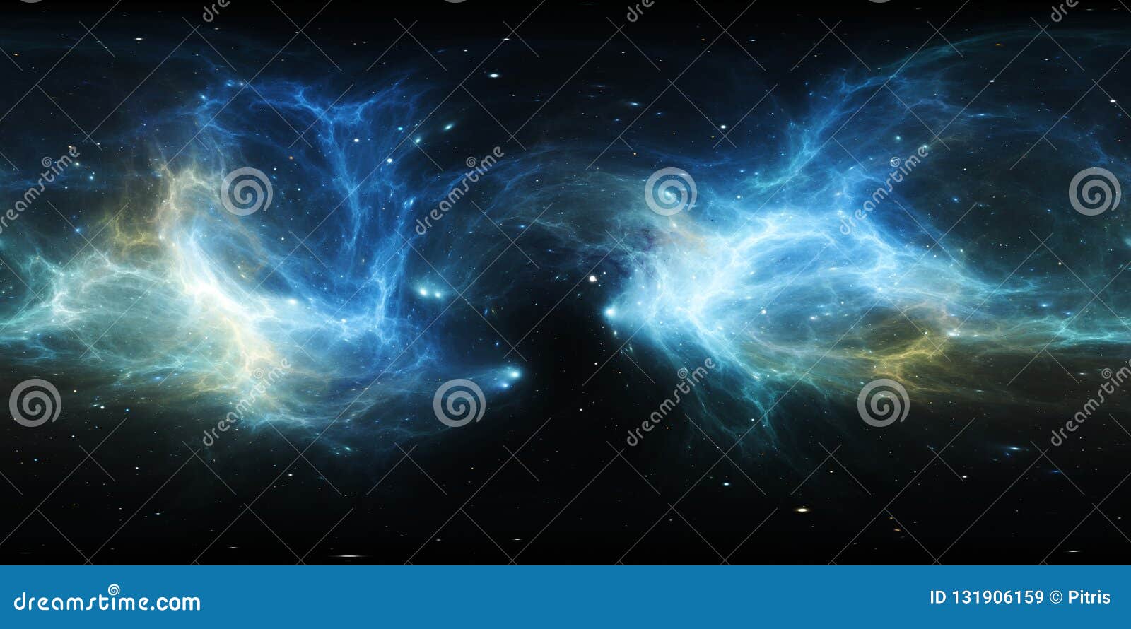 360 Degree Space Nebula Panorama, Equirectangular