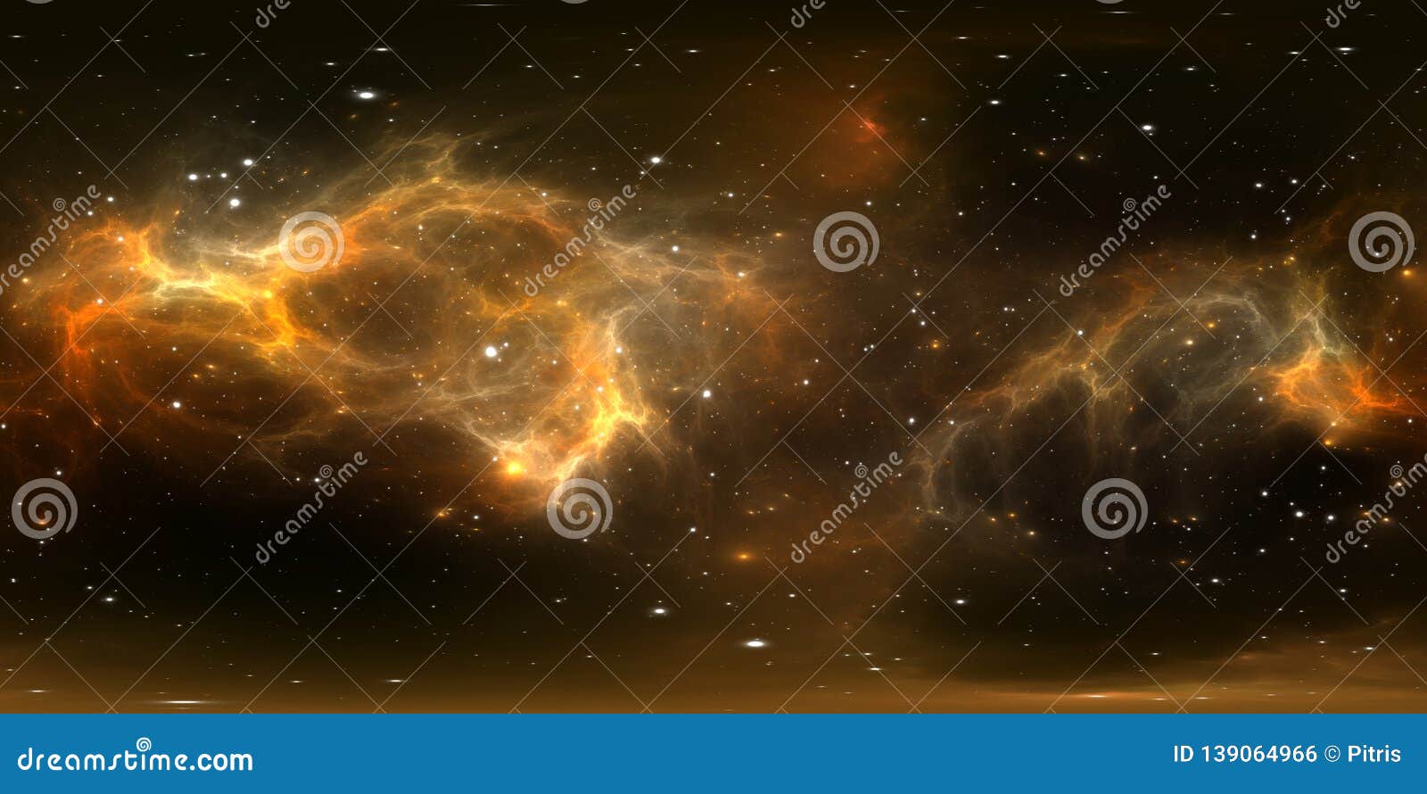 360 Degree Space Nebula Panorama, Equirectangular