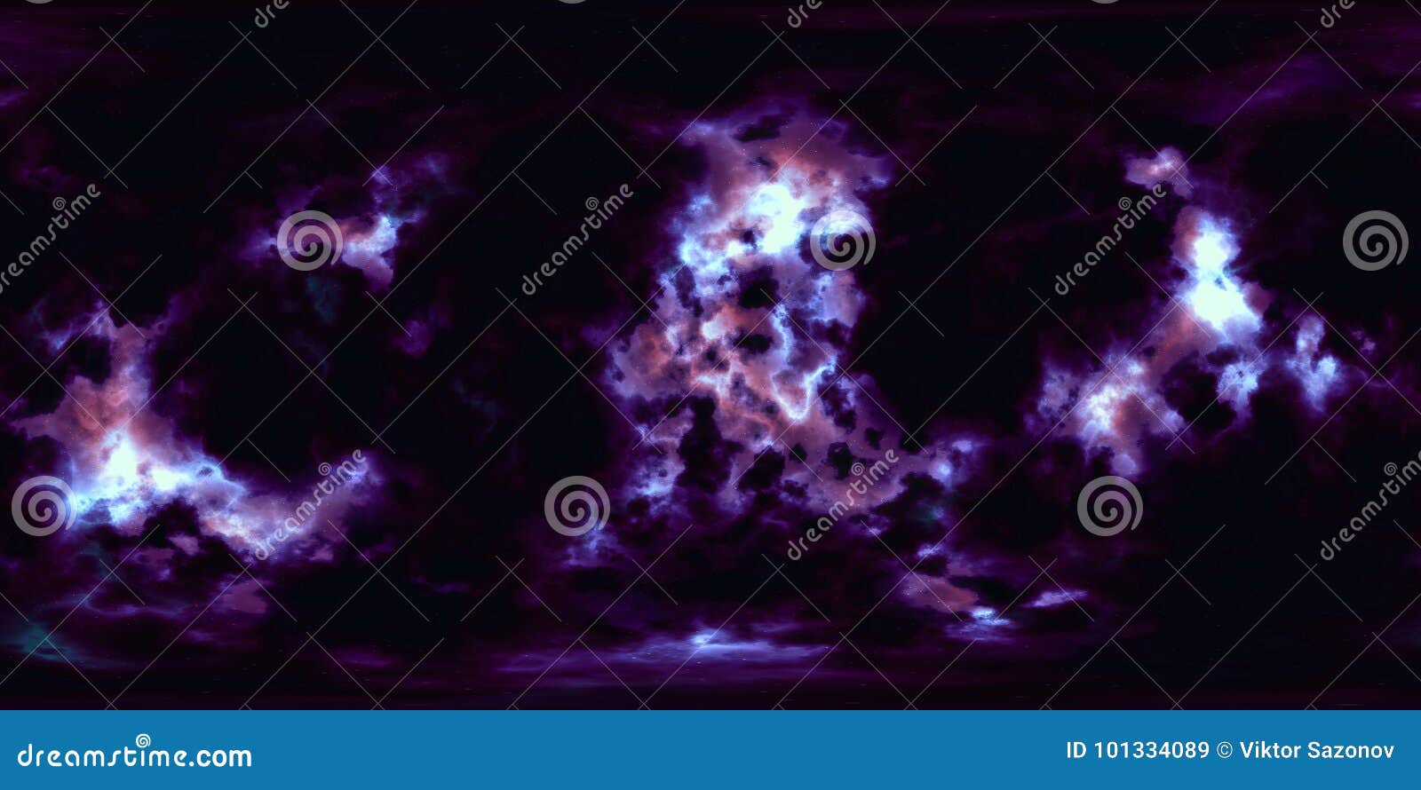 deep space stars and nebula 360 degree panorama