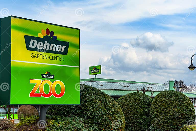 Dehner Logo in Front of the Center. Dehner is a Garden Centre Chain