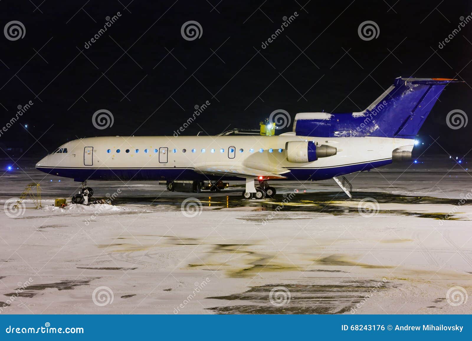 Deicing plane processing stock photo. Image of preparation 68243176