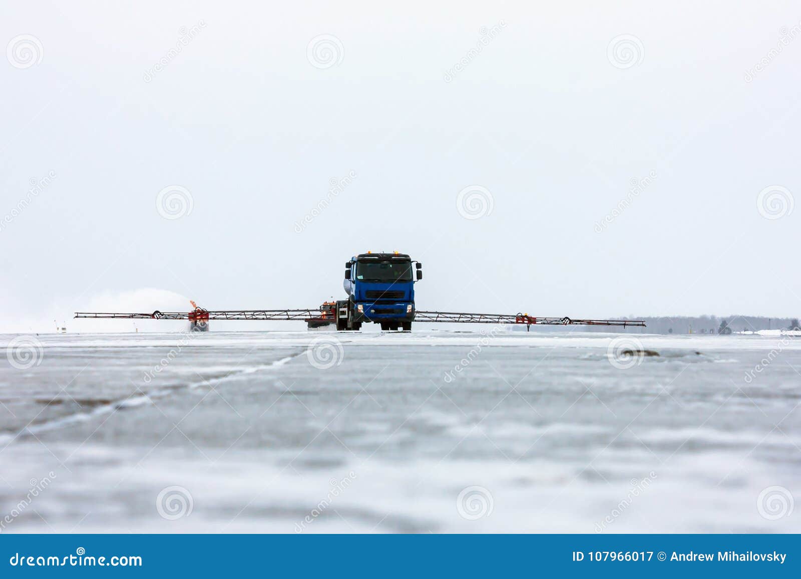 Deicing Processing Runway and Snow Removal Stock Image Image of clean