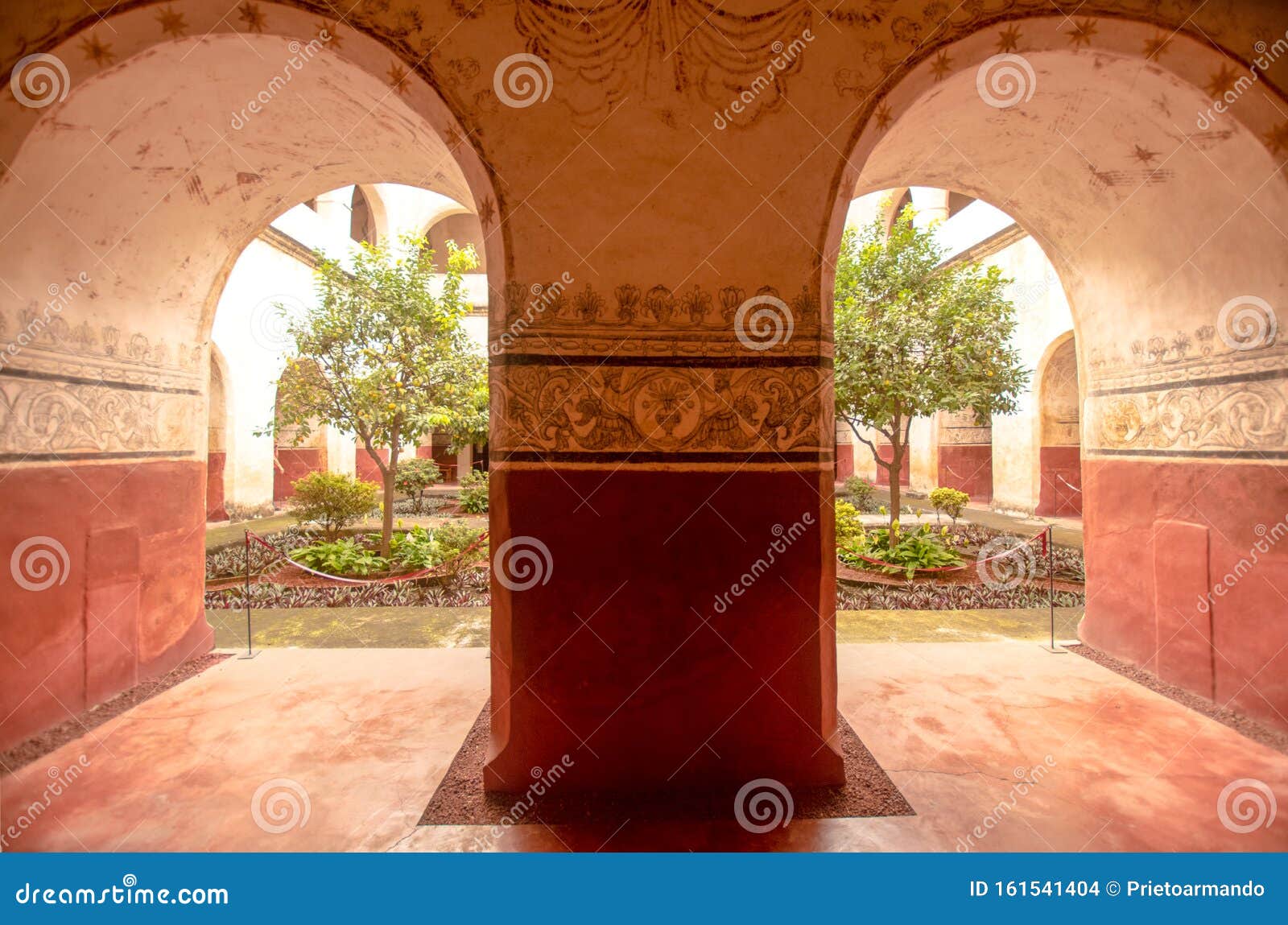 Dekoration Des Antiken Katholischen Klosters Mexico Stockfoto
