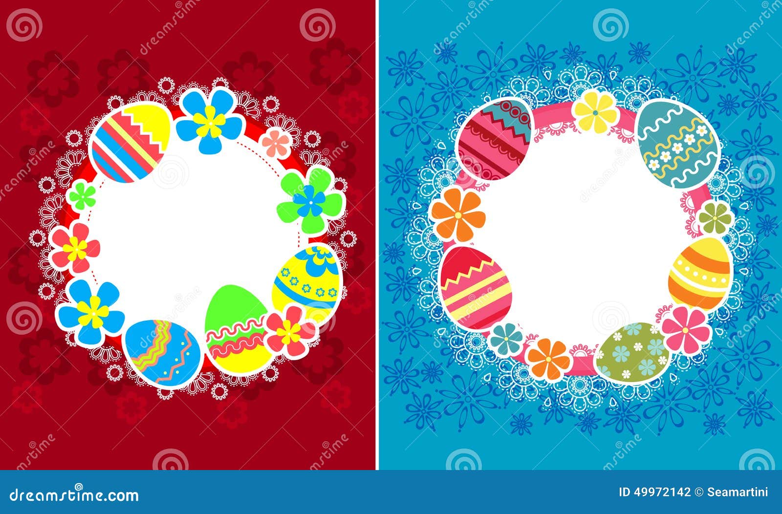 Dekorative Ostern-Rahmen vektor abbildung. Illustration von religion