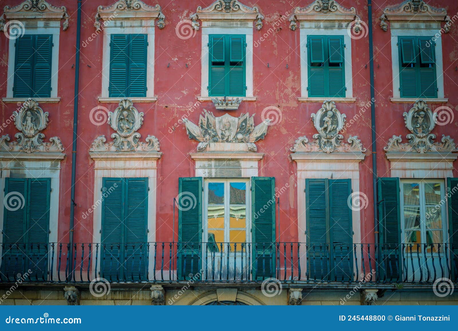 `del medico` palace, historical building in carrara, tuscany, italy