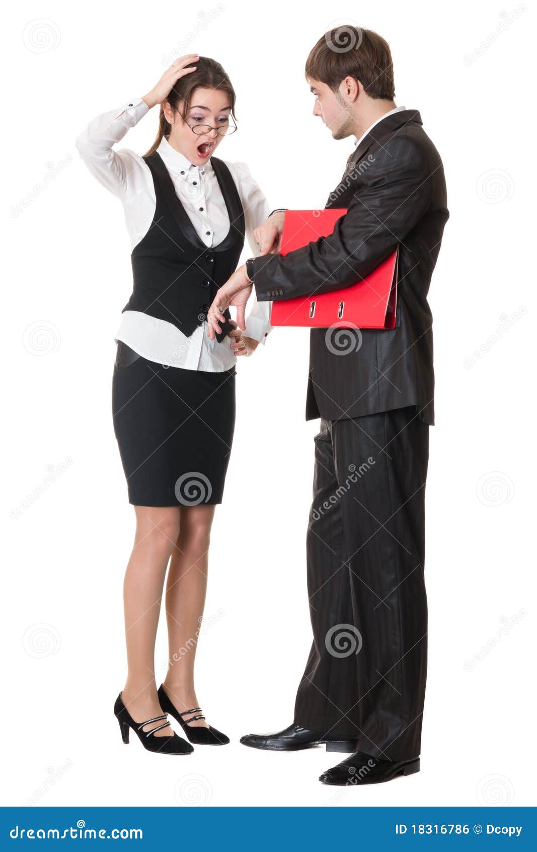 Delay. stock photo. Image of annoyed, isolated, looks 18316786