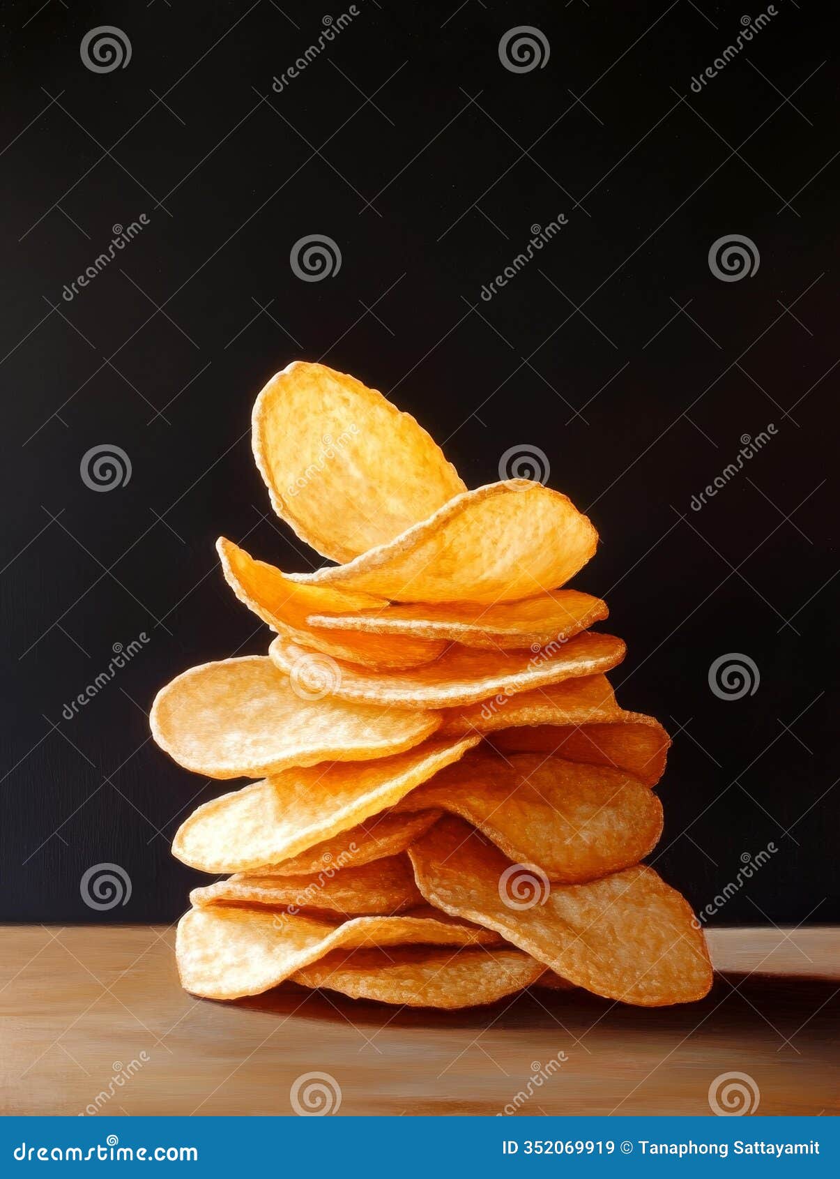 delectable pile of crispy potato chips a tempting stack of goldenbrown crispy potato chips izing crunch satisfaction