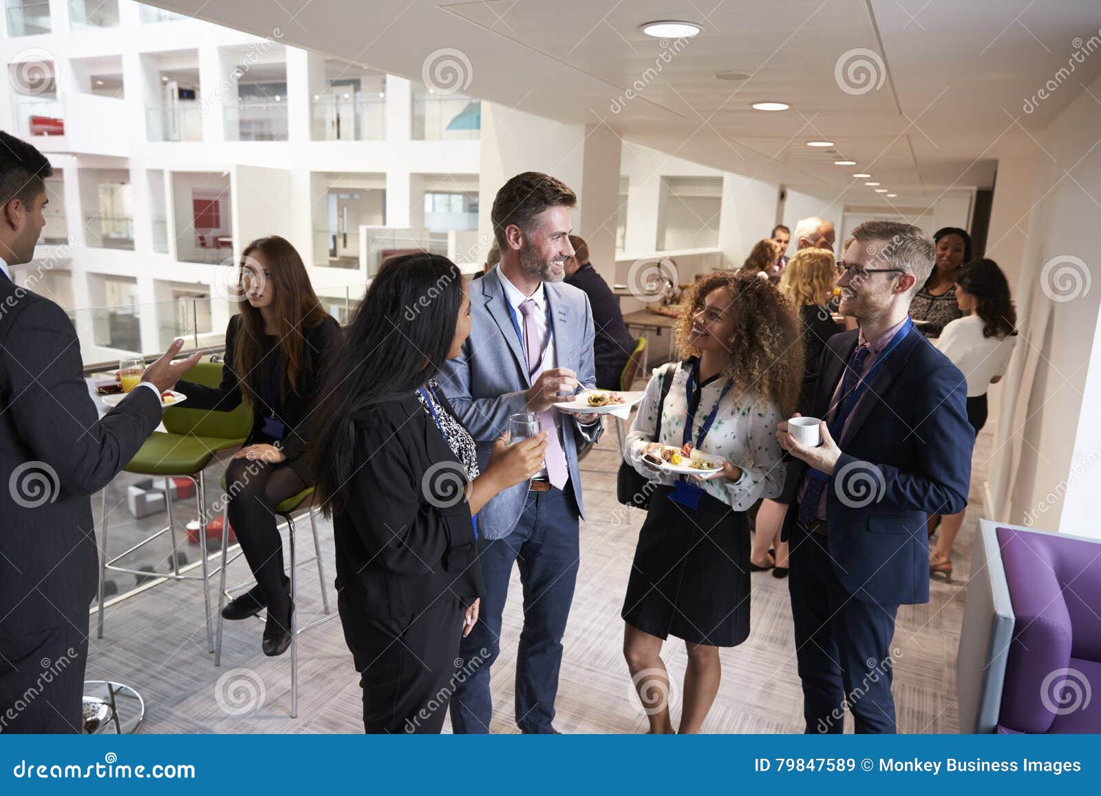 delegates networking during conference lunch break