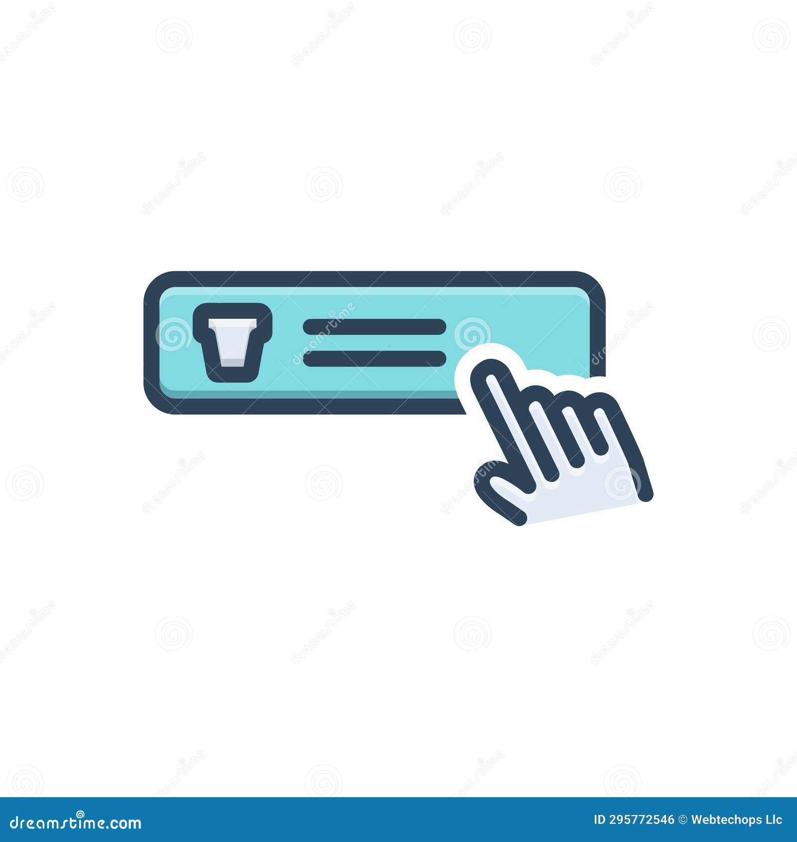 Color Illustration Icon for Delete Button, Delete and Dustbin Stock Illustration Illustration