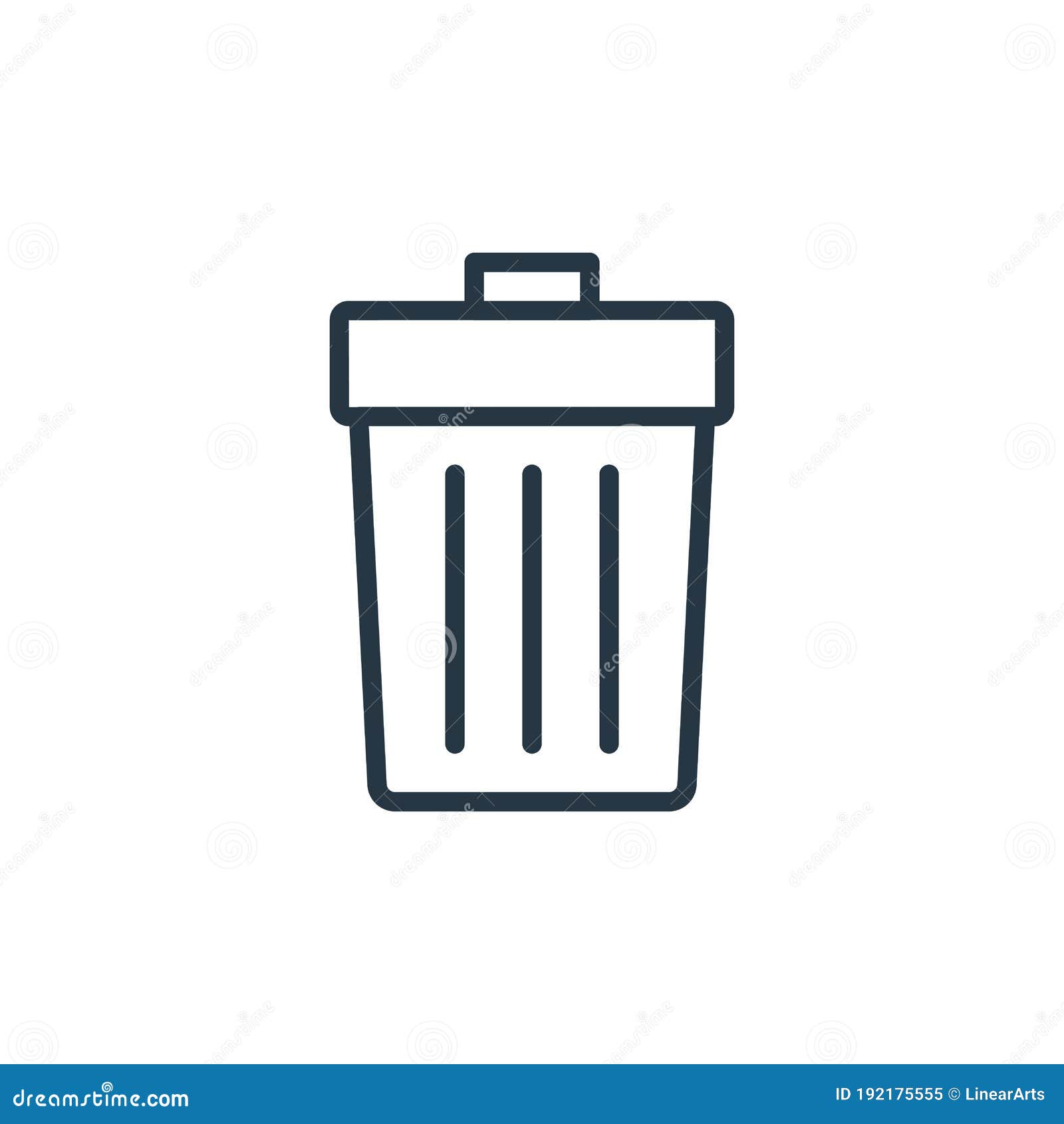 Delete Icon Vector From Office Concept Thin Line Illustration Of