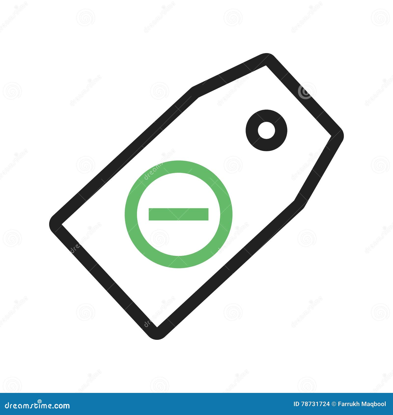 Delete Tag stock vector. Illustration of shop, nodiscount 78731724