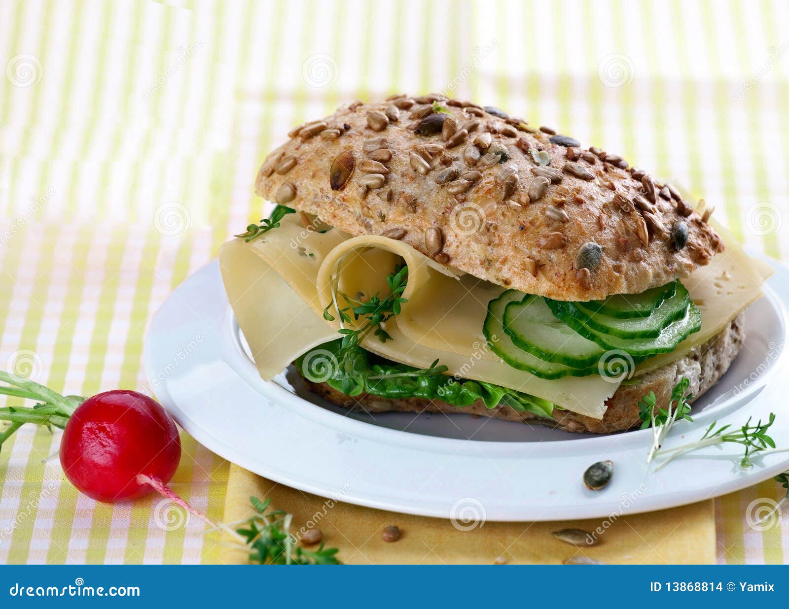 Deli Cheese Sandwich stock photo. Image of cheese, cucumber - 13868814
