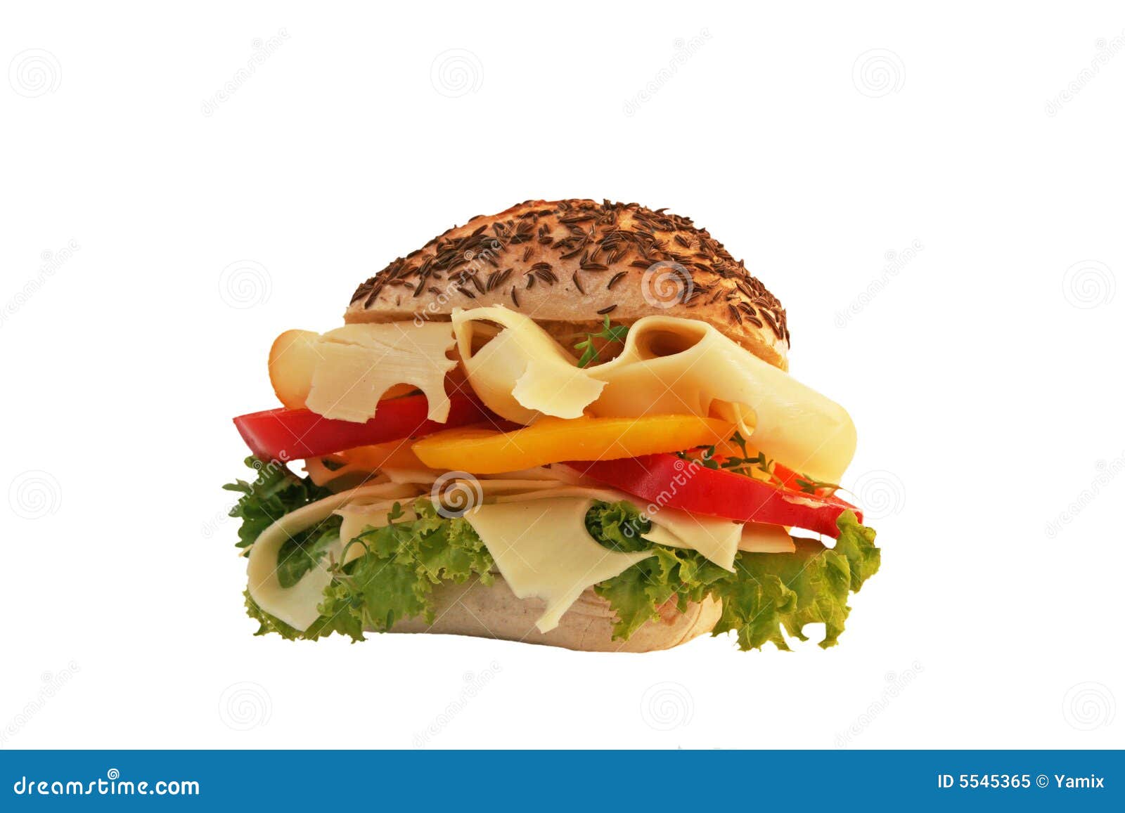 Deli Cheese Sandwich stock image. Image of caraway, beetle 5545365