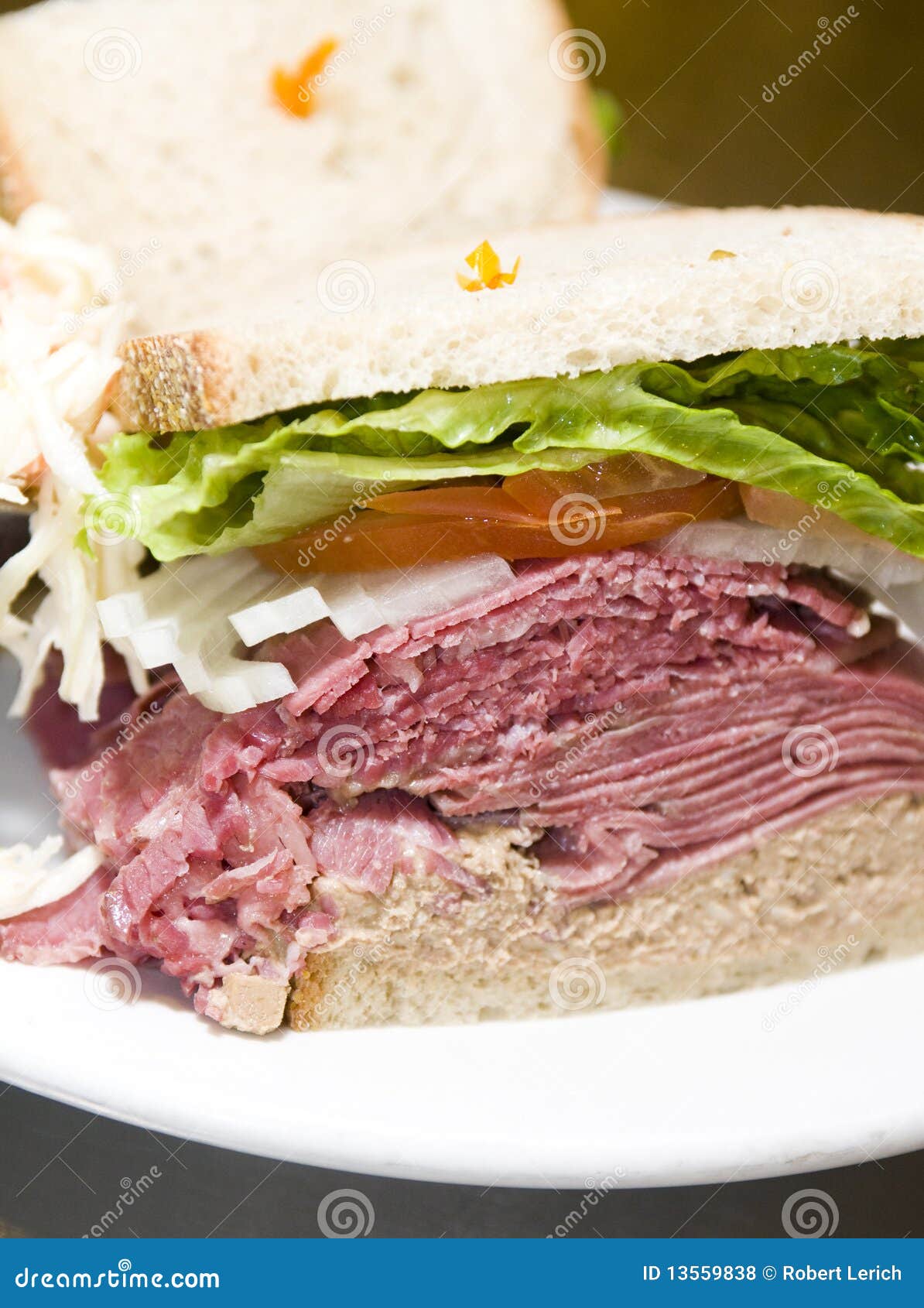 Deli Combination Sandwich Corned Stock Photo Image of large, sandwich