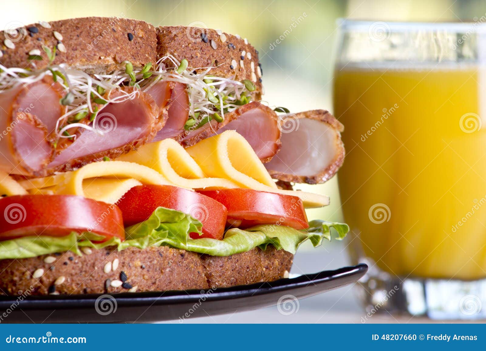 Deli Meat Sandwich with Turkey Stock Photo Image of cheese, cheddar