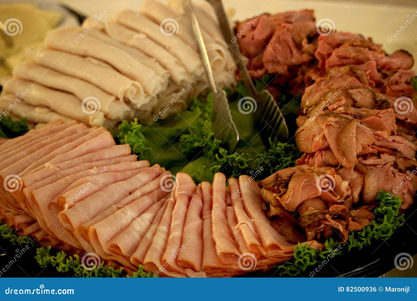 Deli meat tray stock photo. Image of platter, tray, beef 82500936