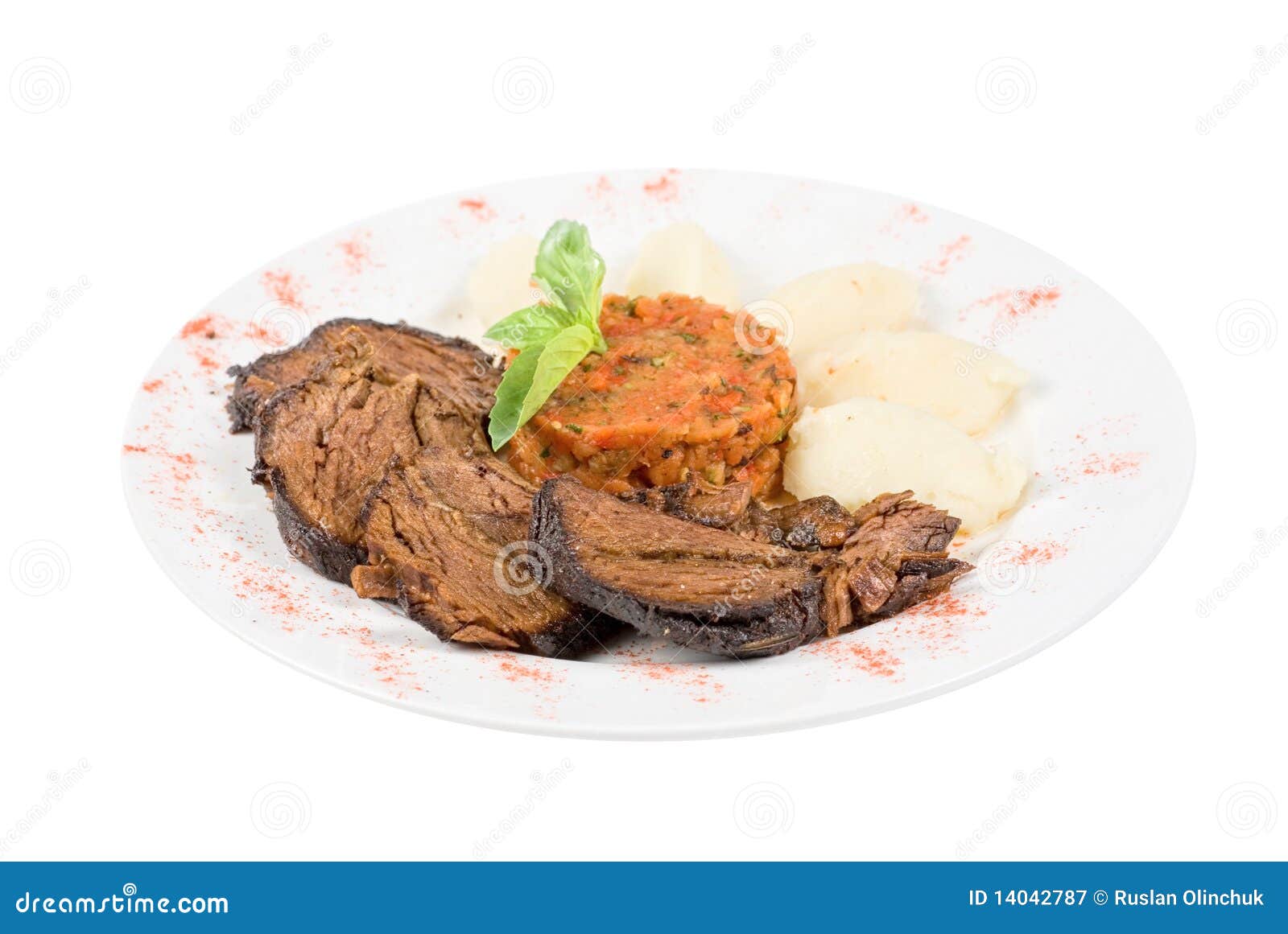 Delicate beef fillet stock image. Image of herbs, meal 14042787