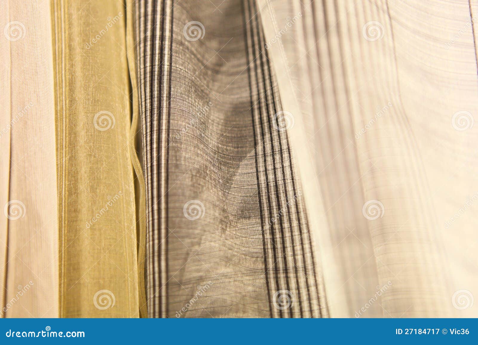 Delicate Curtain Fabric Samples Stock Image Image of cloth, colourful