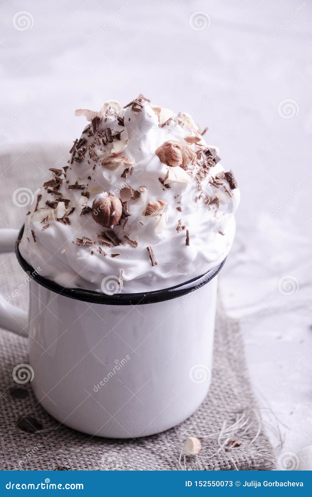 Delicate Dessert with Cream, Powdered Sugar and Berries Stock Image