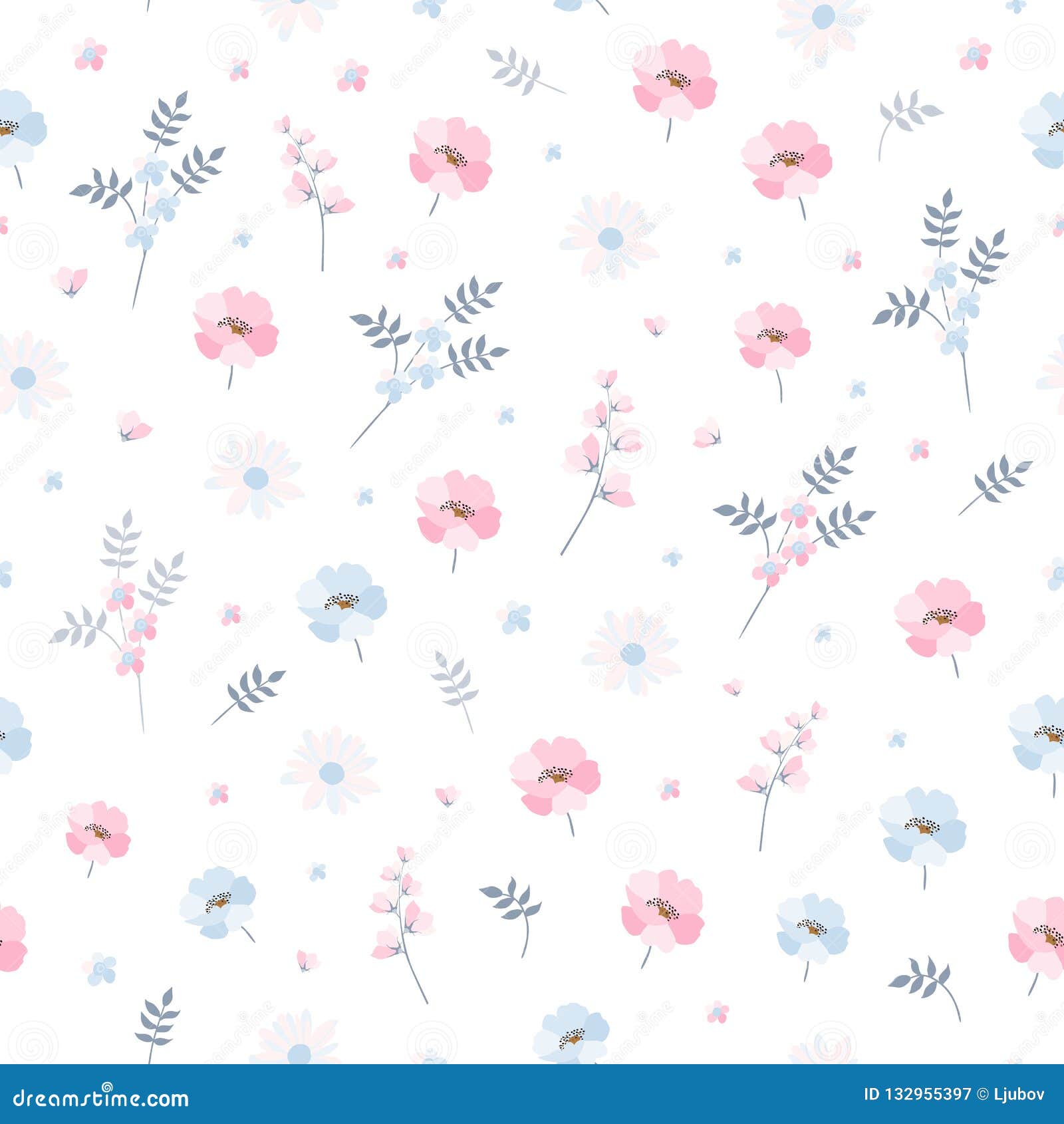 Pastel Pink Floral Pattern