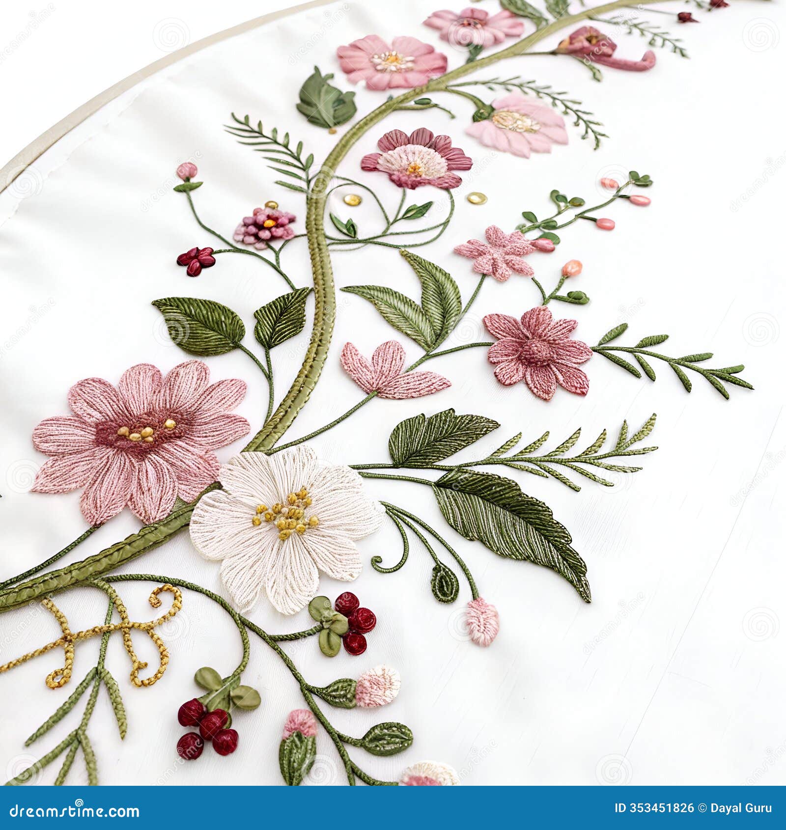 Delicate Floral Vine Embroidery Design Isolated Stock Illustration -  Illustration of craft, embroidery: 353451826, image size:1600x1690