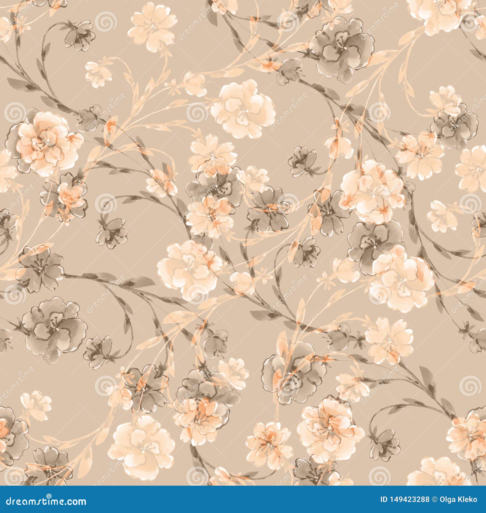 beige flower background