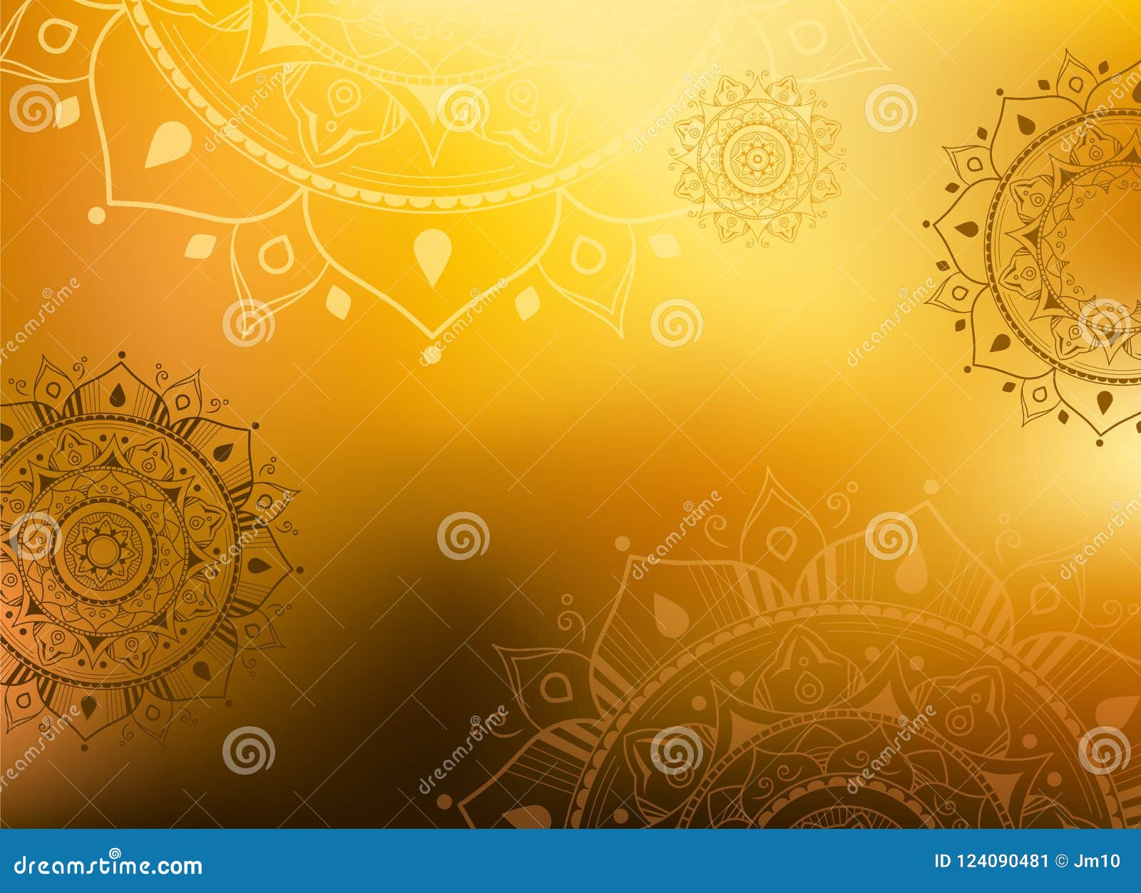 Delicate Golden Mandala Background - Illustration Stock Vector -  Illustration of mandala, vector: 124090481