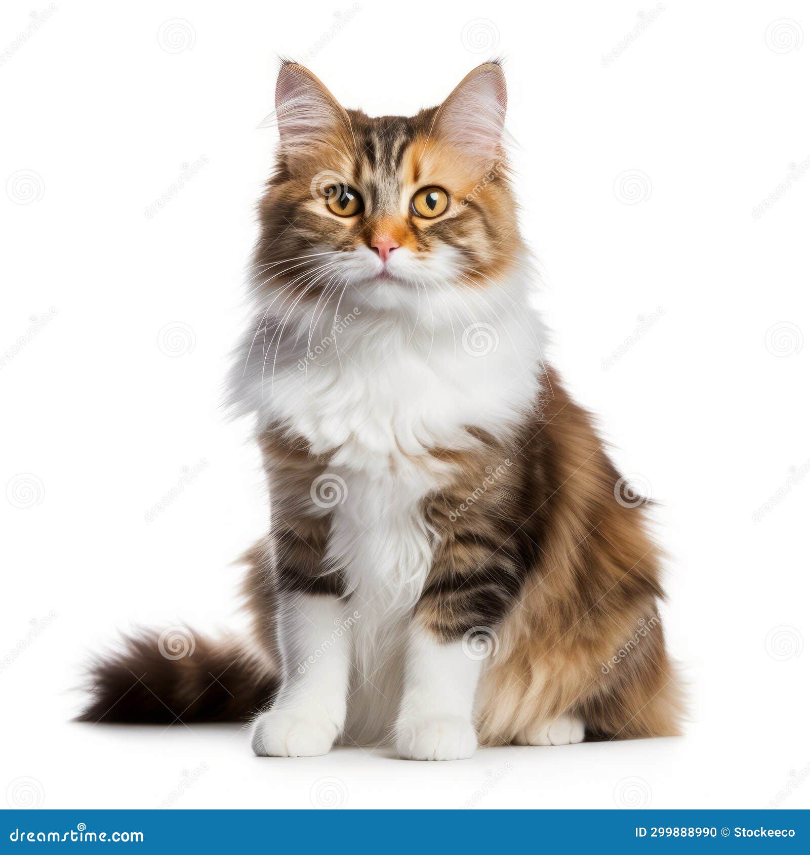 delicate markings: a cat sitting in front of a white background