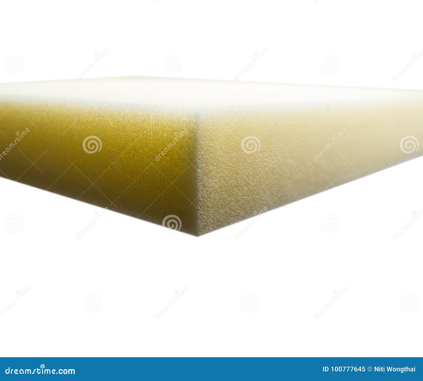 A Delicate Rectangular Sponge Form Dense Cushions To Pale Yellow Stock Image Image of