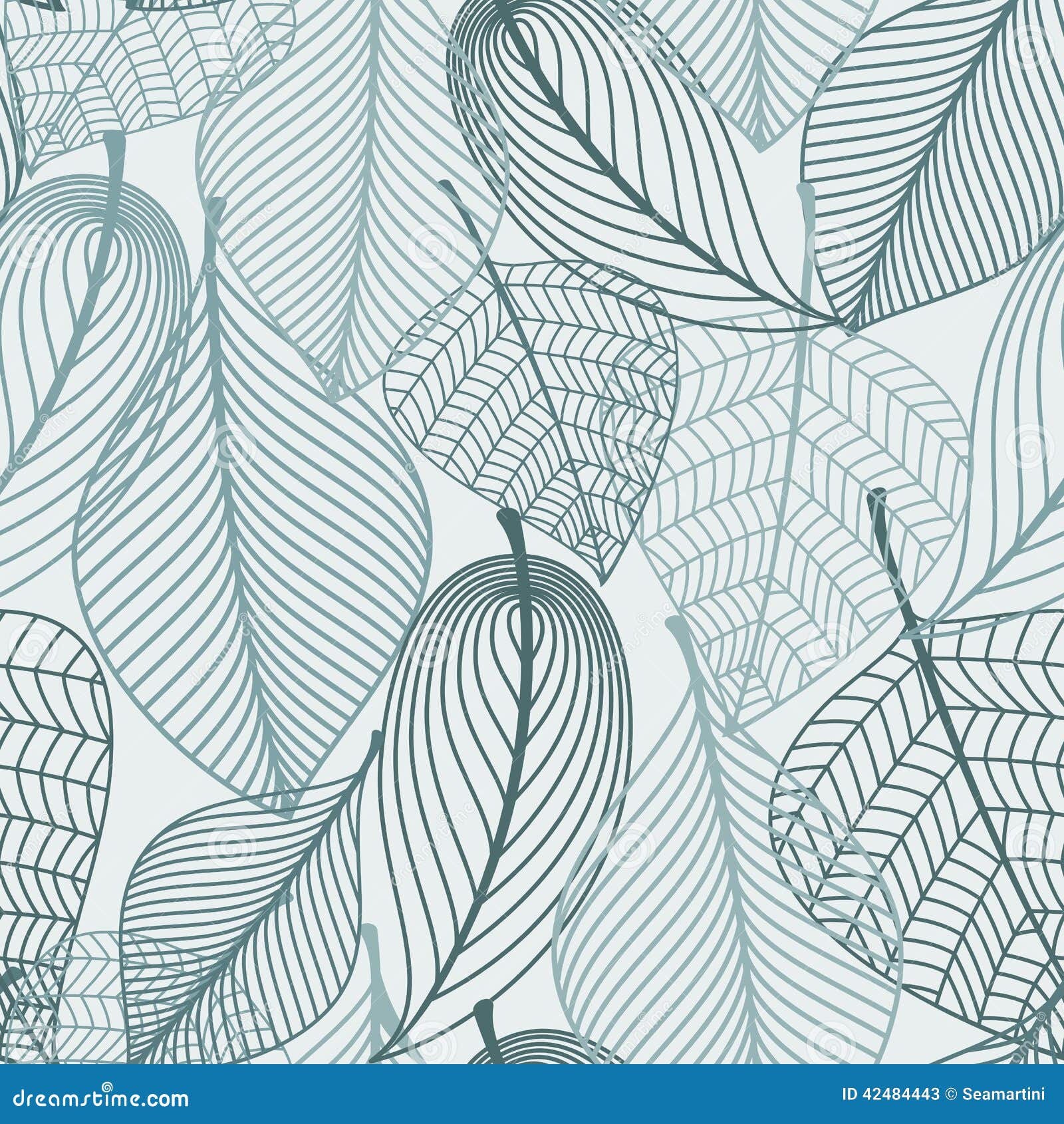 Delicate Skeleton Leaves Seamless Pattern Stock Vector Delicate Skeleton Leaves Seamless Pattern Stock Vector
