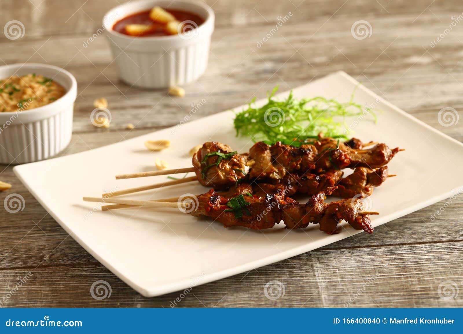 Delicios Satay Of Lamb With Hot Dip And Peanut Sauce Stock Photo Image Of Indonesia Sweet 166400840