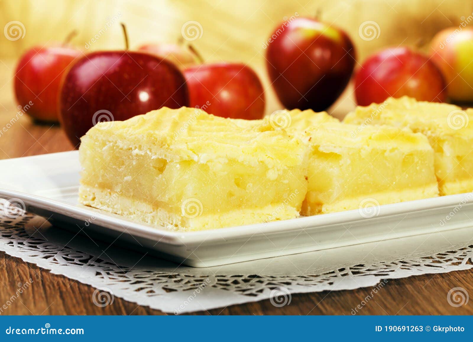 Apple Pie with Whipped Cream Stock Image Image of meal, holiday