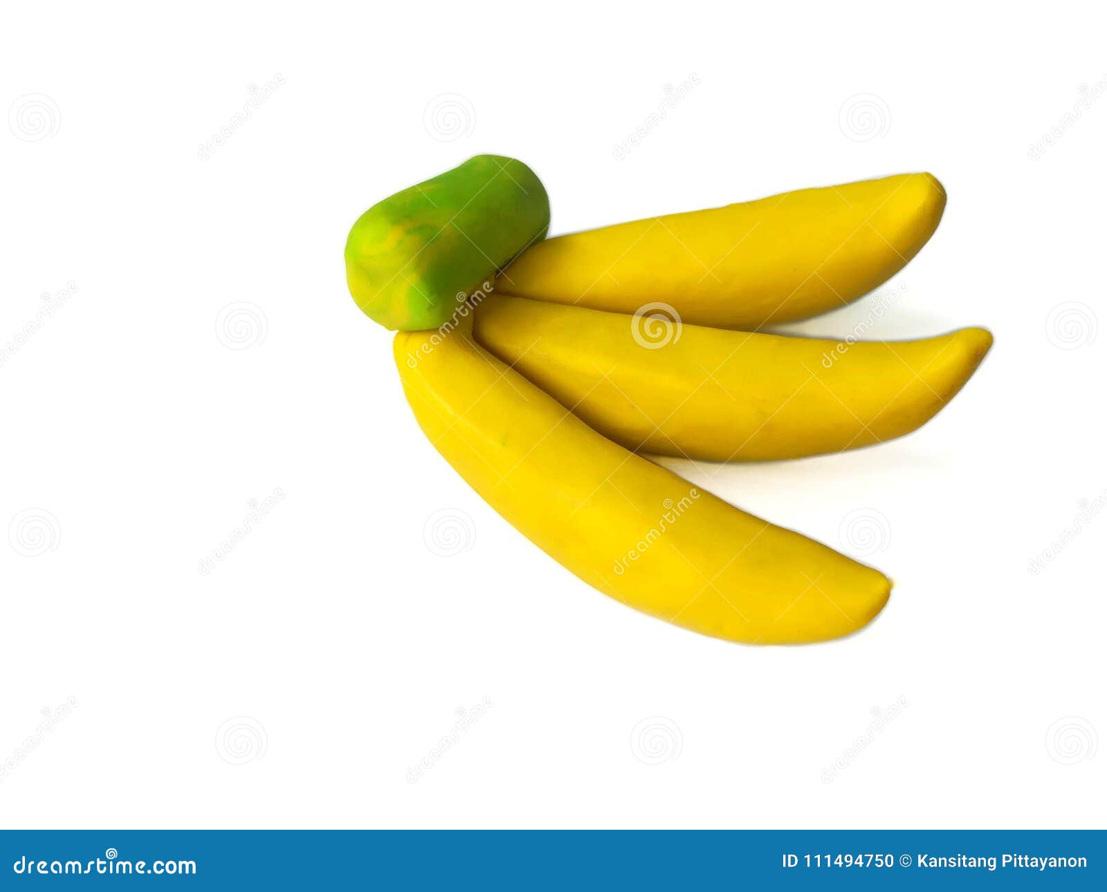 Банан из пластилина