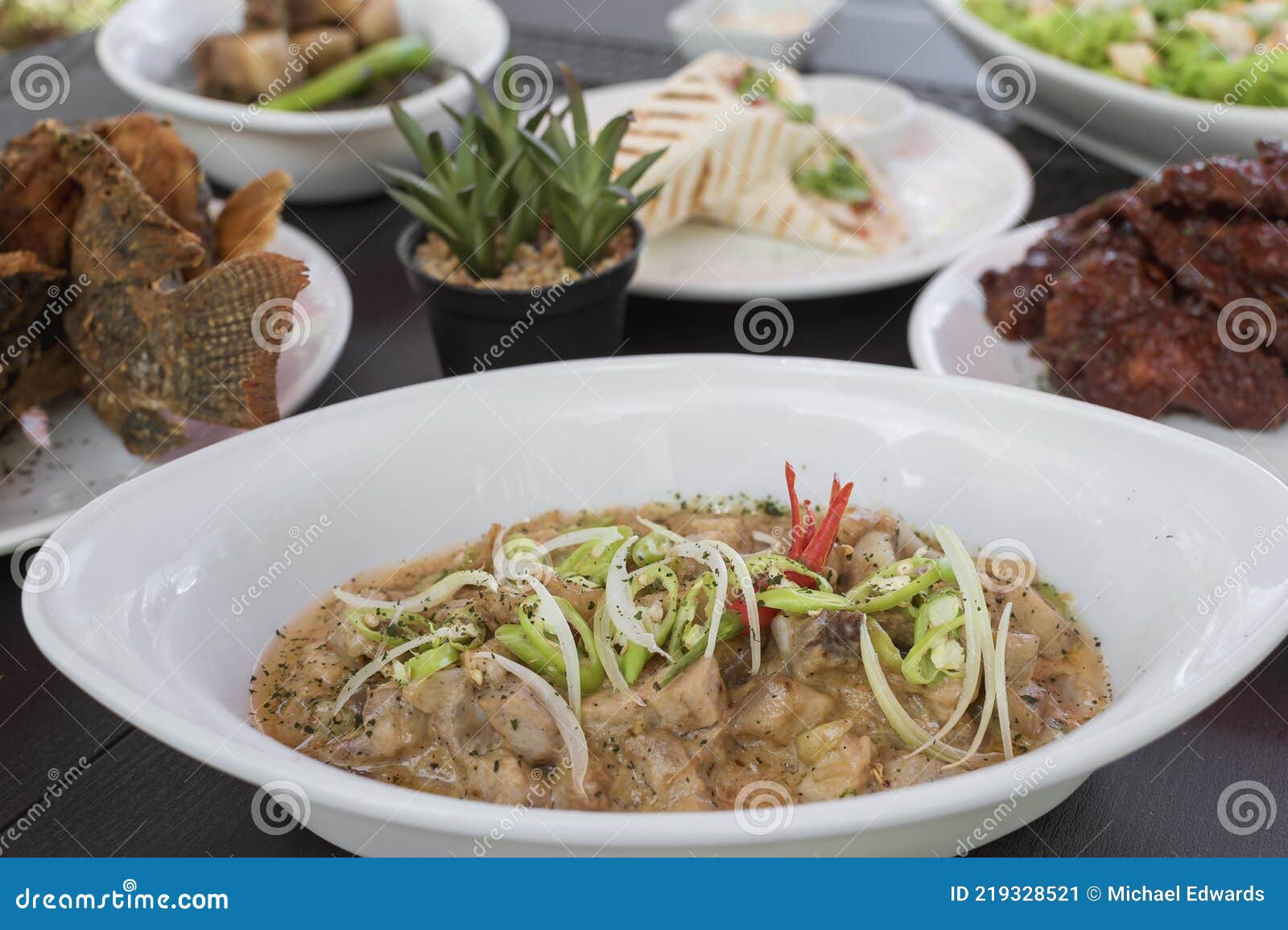 Delicious Bicol Express with Other Filipino Cuisine. Sumptuous Lunch or
