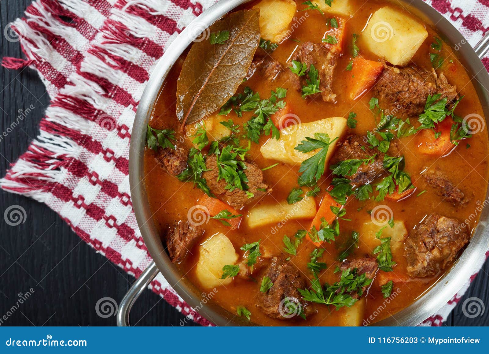 delicious braised beef with potato and carrots