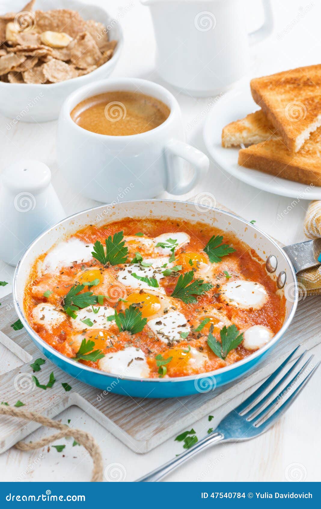 Delicious Breakfast with Quail Eggs, Vertical Stock Photo Image of