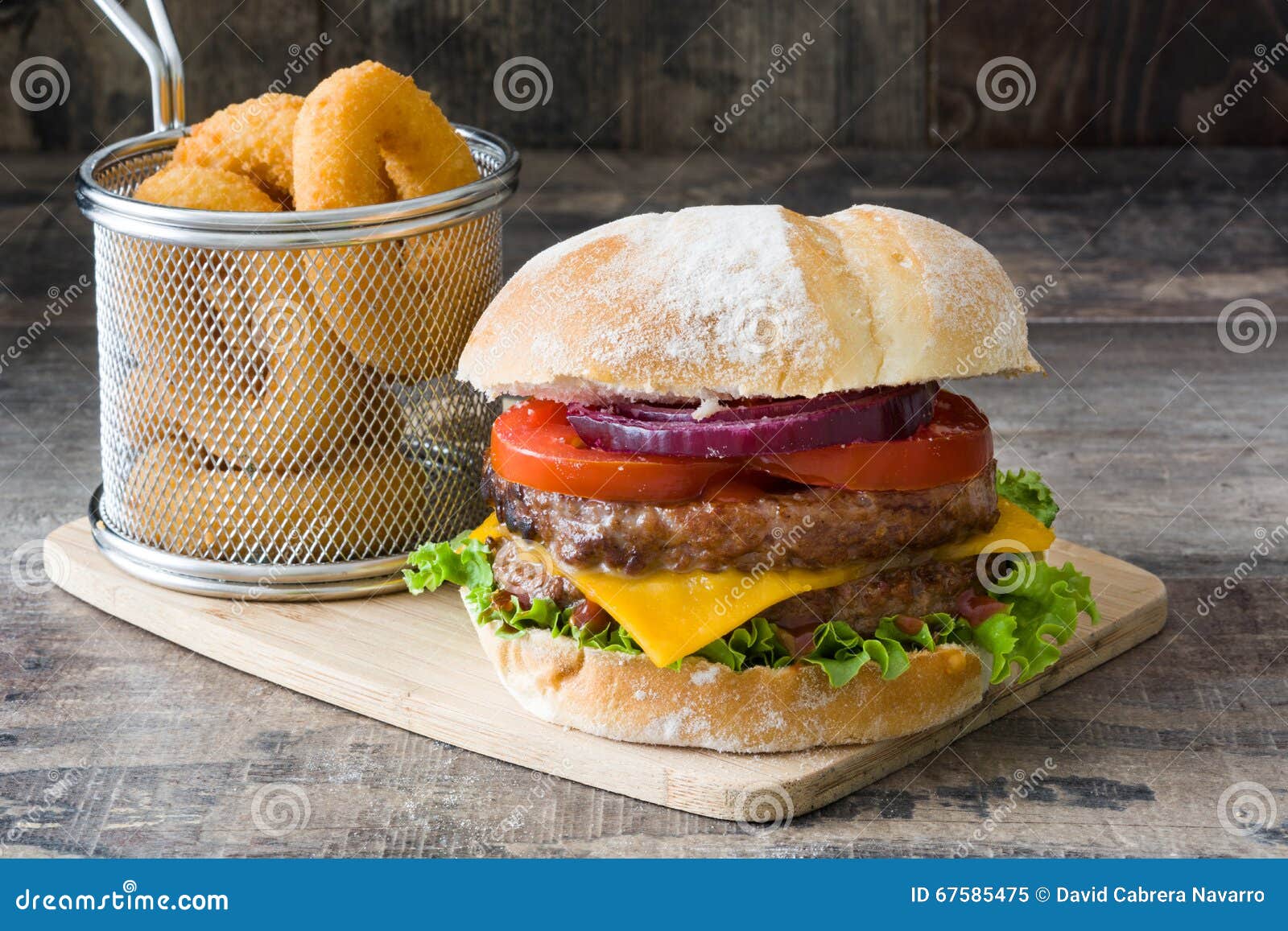 Delicious Burger with Cheddar Cheese Stock Image Image of delicious