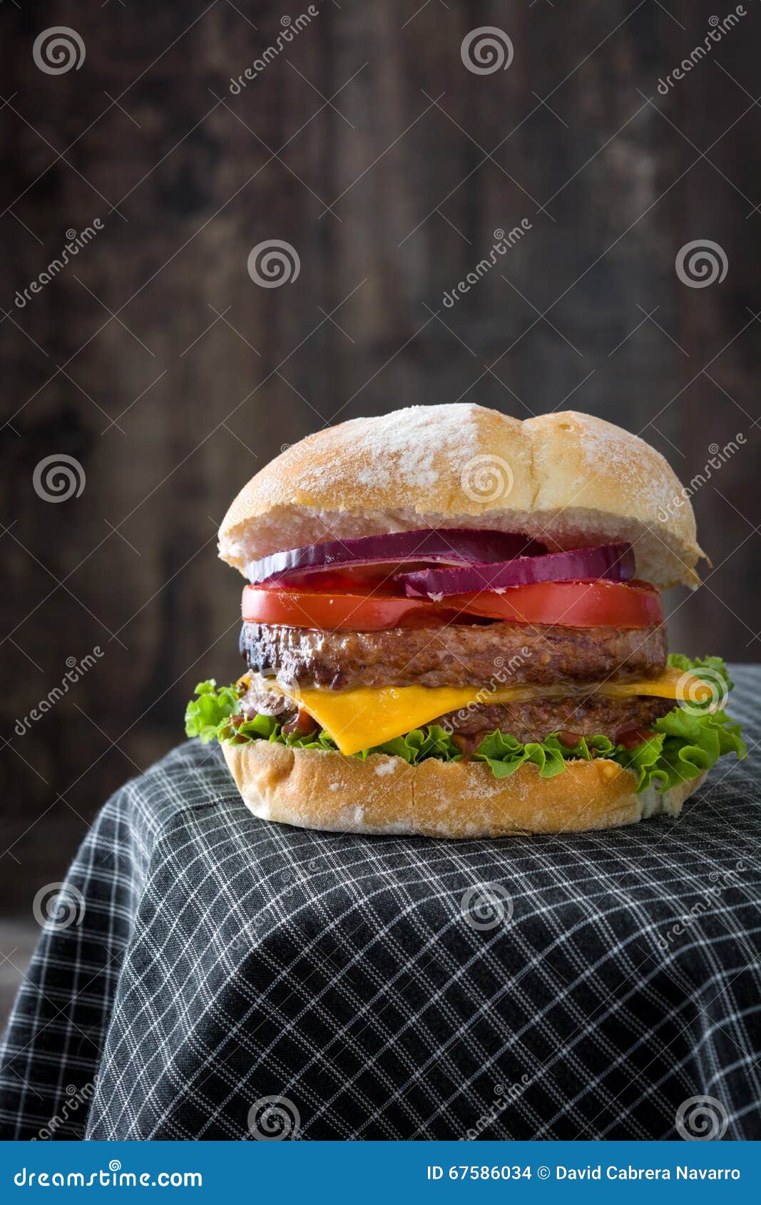 Delicious Burger with Cheddar Cheese Stock Photo Image of burger