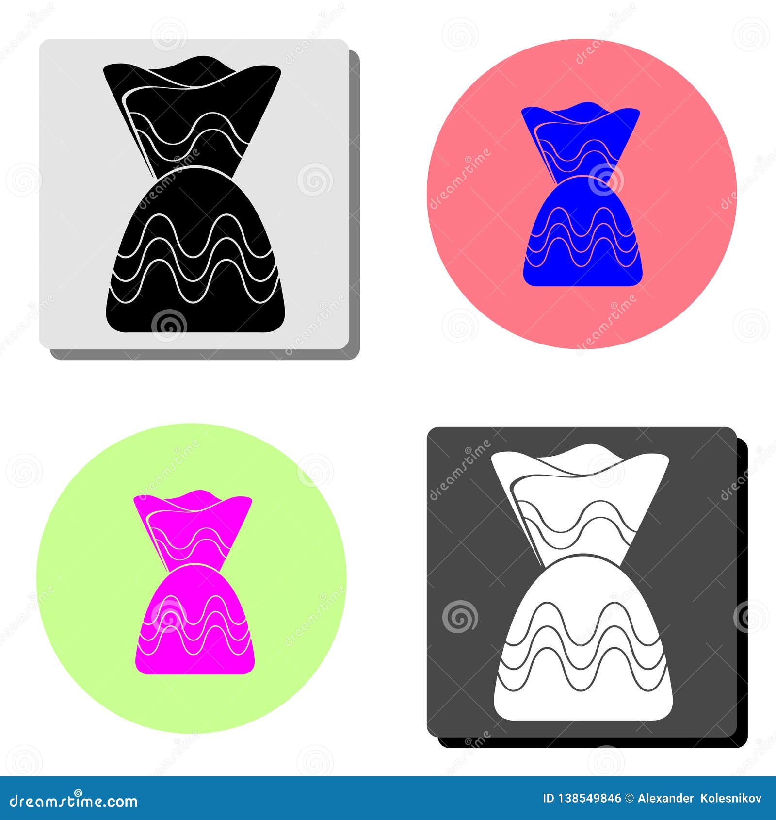 delicious candy. flat  icon
