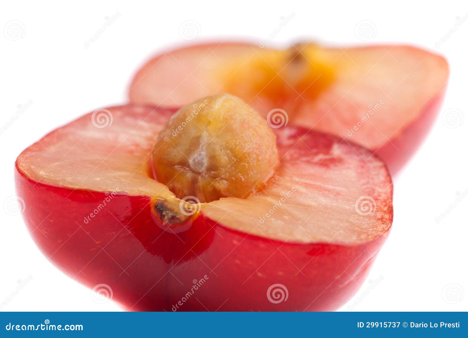 Splitted Cherry close up stock image. Image of copy, close 29915737