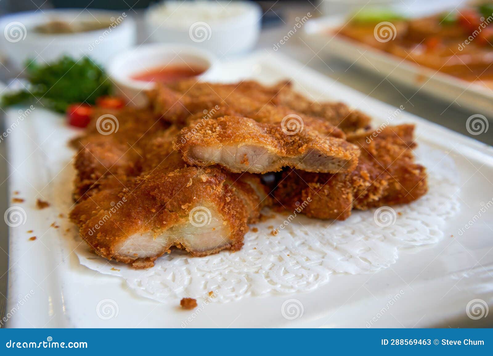 A Delicious Chinese Dish, Crispy Fried Pork Stock Image Image of